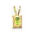 Image of 14K Yellow Gold 7x5mm Emerald-cut Peridot Pendant