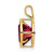 Image of 14K Yellow Gold 8mm Garnet Bezel Pendant