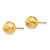 Image of 8mm 14K Yellow Gold 8mm Shiny-Cut Mirror Ball Stud Post Earrings