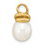 Image of 14K Yellow Gold 9-10mm White Rice Freshwater Cultured Pearl Pendant