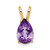 Image of 14K Yellow Gold 9x6mm Pear Amethyst Pendant