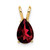 Image of 14K Yellow Gold 9x6mm Pear Garnet Pendant