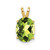 Image of 14K Yellow Gold 9x7mm Oval Peridot Pendant