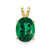 Image of 14K Yellow Gold 9x7mm Oval Synthetic Mount St. Helens Pendant