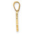 Image of 14K Yellow Gold A Script Initial Pendant