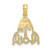 Image of 14K Yellow Gold Aloha Palm Tree Pendant