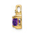 Image of 14K Yellow Gold Amethyst & Diamond Pendant PM7054-AM-001-YA