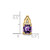 Image of 14K Yellow Gold Amethyst & Diamond Pendant PM7054-AM-001-YA