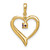 Image of 14k Yellow Gold Amethyst and Diamond Heart Pendant PM7005-AM-001-YA