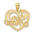 Image of 14K Yellow Gold and Rhodium #1 Mom Heart Pendant
