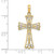 Image of 14K Yellow Gold and Rhodium and Shiny-Cut Cross Pendant K9332
