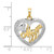 Image of 14K Yellow Gold and Rhodium Bead Trim #1 Mom In Heart Pendant