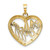 Image of 14K Yellow Gold and Rhodium Bead Trim #1 Mom In Heart Pendant