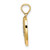 Image of 14K Yellow Gold and Rhodium Beaded Heart w/ Flower & Filigree Pendant