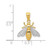Image of 14K Yellow Gold and Rhodium Bee Pendant