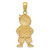 Image of 14K Yellow Gold and Rhodium Boy w/ Hands In Pockets Pendant