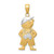 Image of 14K Yellow Gold and Rhodium Boy w/ Hands In Pockets Pendant