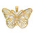 Image of 14K Yellow Gold and Rhodium Butterfly Pendant K4834