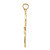 Image of 14K Yellow Gold and Rhodium Cross Key Pendant