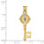 Image of 14K Yellow Gold and Rhodium Cross Key Pendant