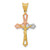 Image of 14K Yellow Gold and Rhodium Crucifix Cross Pendant K5539