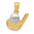 Image of 14K Yellow Gold and Rhodium Golf Pendant