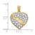 Image of 14K Yellow Gold and Rhodium Heart w/ Love Pendant