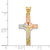 Image of 14K Yellow Gold and Rhodium Iona Crucifix Cross Pendant K5545