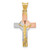 Image of 14K Yellow Gold and Rhodium Iona Crucifix Cross Pendant K5545