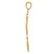 Image of 14K Yellow Gold and Rhodium Polished & Textured Kite-Shape Pattern Cross Pendant