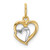 Image of 14K Yellow Gold and Rhodium Polished Hearts Pendant YC1353