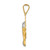 Image of 14K Yellow Gold and Rhodium Satin and Polished Mary Pendant
