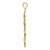 Image of 14K Yellow Gold and Rhodium Scroll Design & Shiny-Cut Cross Pendant
