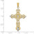 Image of 14K Yellow Gold and Rhodium Scroll Design & Shiny-Cut Cross Pendant