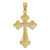 Image of 14K Yellow Gold and Rhodium Shiny-Cut Cross Pendant C4511