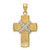 Image of 14K Yellow Gold and Rhodium Shiny-Cut Cross Pendant K3643