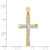 Image of 14K Yellow Gold and Rhodium Shiny-Cut Cross Pendant K4321