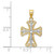 Image of 14K Yellow Gold and Rhodium Shiny-Cut Cross Pendant K5018