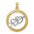 Image of 14K Yellow Gold and Rhodium Shiny-Cut Heart & Arrow Pendant