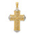 Image of 14K Yellow Gold and Rhodium Shiny-Cut Reversible Cross Pendant C4699