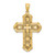 Image of 14K Yellow Gold and Rhodium Shiny-Cut Reversible Cross Pendant C4700