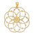 Image of 14K Yellow Gold and Rhodium Shiny-Cut Spiral Circle Pendant