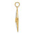 Image of 14K Yellow Gold and Rhodium Textured Hope w/ Ribbon Pendant