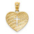 Image of 14K Yellow Gold and Rhodium USA Flag with Cross Heart Pendant