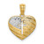 Image of 14K Yellow Gold and Rhodium USA Flag with Cross Heart Pendant