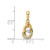 Image of 14K Yellow Gold and White Rhodium Diamond-cut Mother and Baby Teardrop Pendant