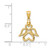 Image of 14K Yellow Gold Angel Pendant C4659