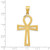 Image of 14K Yellow Gold Ankh Cross Pendant C175