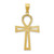 Image of 14K Yellow Gold Ankh Cross Pendant C175