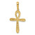 Image of 14K Yellow Gold Ankh Cross Pendant K2277